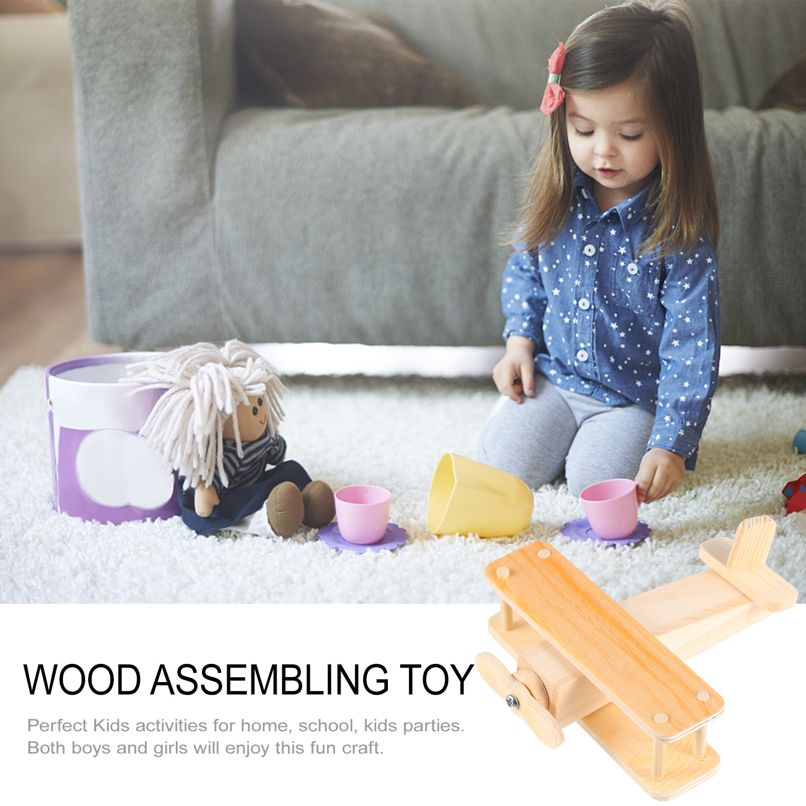 1Set Wooden Glider Handmade As - Kids Education Activities recension och pris